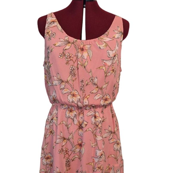 a.n.d eawy floral chiffon lined sleeveless dress - NWT - Picture 1 of 10